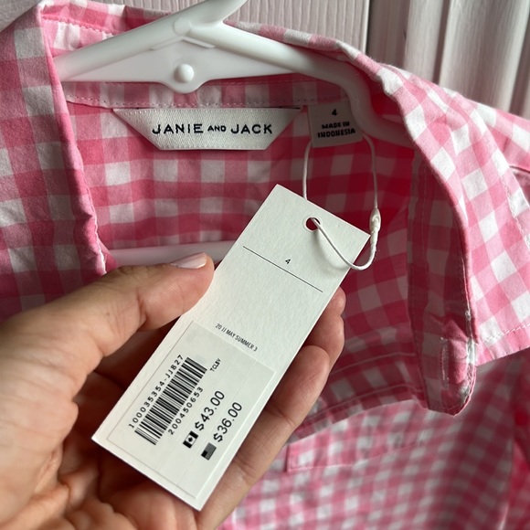 NWT pink gingham size 4 - Picture 2 of 4